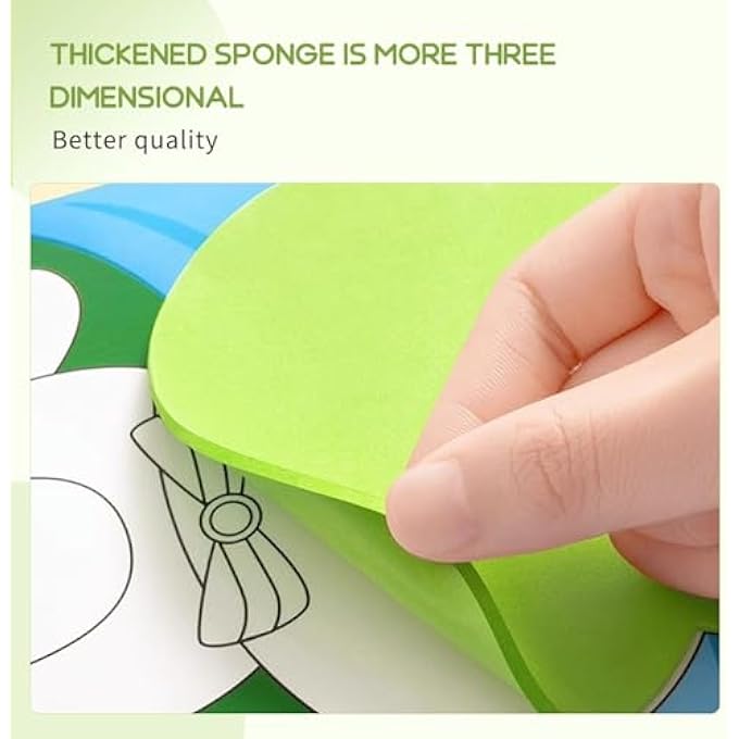 3D EVA FOAM STICKER PUZZLE GAME, 3D SCENE STICKERS, MOSAIC STICKER ART KITS FOR KIDS, 12PCS STICKY FOAM DIY CRAFT FOR PRESCHOOL TODDLERS, CULTIVATE KID'S THREE-DIMENSIONAL THINKING WITH GIFT BOX - Image 2